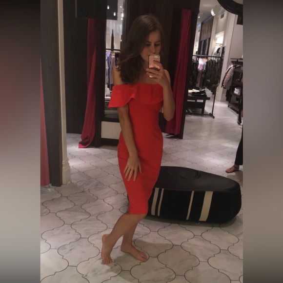 Babaton Ruslan Off Shoulder Midi Dress - Picture 2 of 5